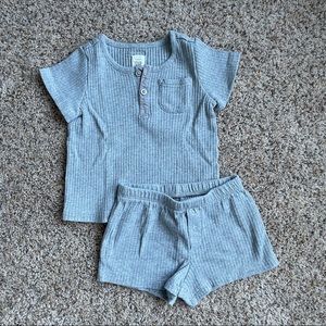 Gray Ribbed Gap Set